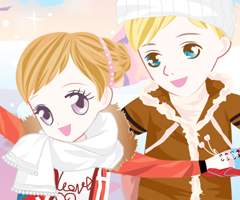 Skating Cute Couple Dress Up Skating Cute Couple Dress Up