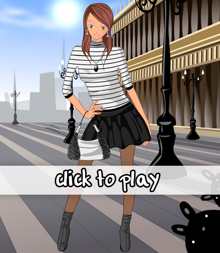 This chic girl is crazy about fashion and she is always dressed up in very stylish clothes. She loves to wear combinations of black and white, 